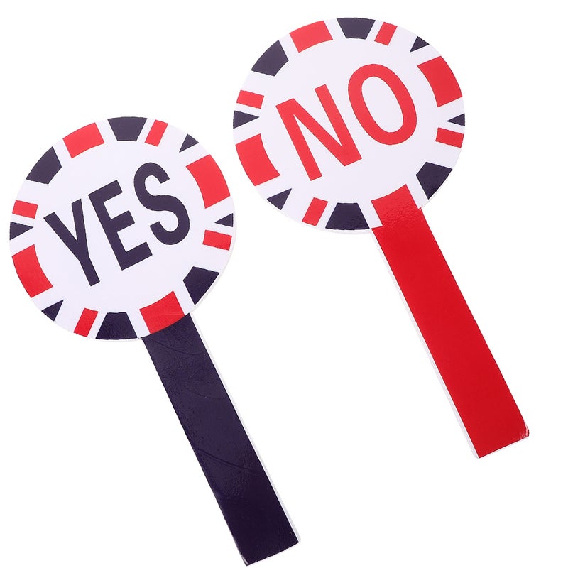 2pcs Portable Yes Reusable No Classroom Voting Board Voting Accessory - Image 1