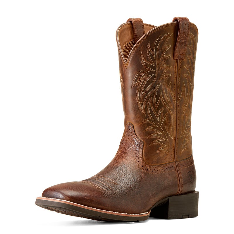 Ariat BMVY9 Mens Sport Wide Square Toe Western Boot Fiddle Brown/Powder Brown 10 - Image 3