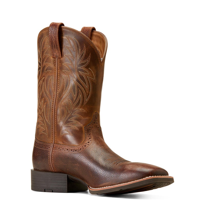 Ariat BMVY9 Mens Sport Wide Square Toe Western Boot Fiddle Brown/Powder Brown 10 - Image 5