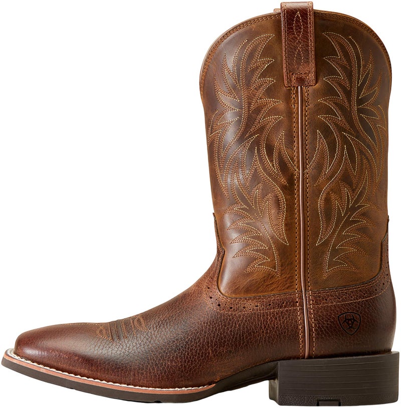 Ariat BMVY9 Mens Sport Wide Square Toe Western Boot Fiddle Brown/Powder Brown 10 - Image 1