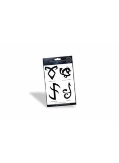 The Mortal Instruments The Mortal Instruments: City Of Bones Battle Runes Tattoos - Temporary Tattoo 8-Pack - Fake Black Ink for Men, Women & Kids - Cool Face, Body, Hand Makeup Or Make Sleeves - Realistic Costume Temp Tat  - Image 3