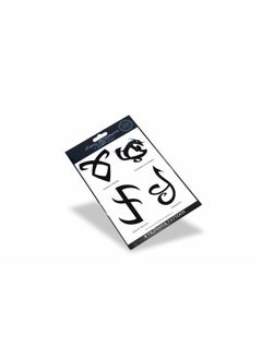 The Mortal Instruments The Mortal Instruments: City Of Bones Battle Runes Tattoos - Temporary Tattoo 8-Pack - Fake Black Ink for Men, Women & Kids - Cool Face, Body, Hand Makeup Or Make Sleeves - Realistic Costume Temp Tat  - Image 2