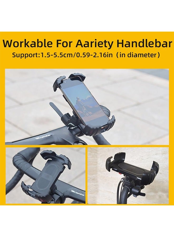 Generic Bike Phone Mount Holder, Motorcycle Phone Mount, Adjustable Cell Phone Holder, Bicycle Scooter Handlebar, Cradle Clip, Outdoor cycling accessories, Stretching length 13CM-18CM, Suitable for most mobile phones  - Image 4
