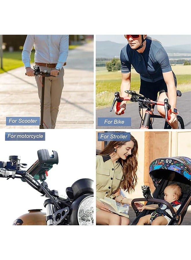 Generic Bike Phone Mount Holder, Motorcycle Phone Mount, Adjustable Cell Phone Holder, Bicycle Scooter Handlebar, Cradle Clip, Outdoor cycling accessories, Stretching length 13CM-18CM, Suitable for most mobile phones  - Image 2