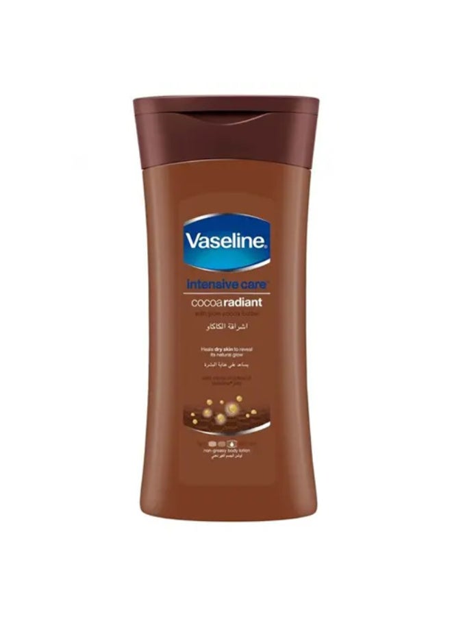 Vaseline® Lotion intensive care cocoa radiant made with 100% pure cocoa butter for a natural glow 400ML