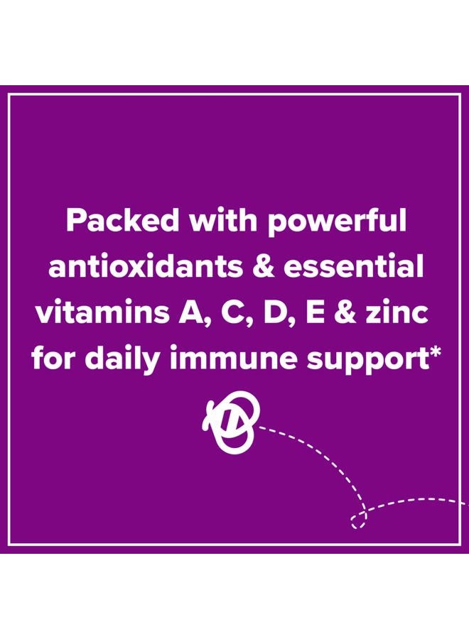 Zarbee's Elderberry Gummy Daily Immune Support Supplement with Vitamins A, C, D, E & Zinc, Black Elderberry Fruit Extract, Natural Berry Flavor, 60 Count - Image 3