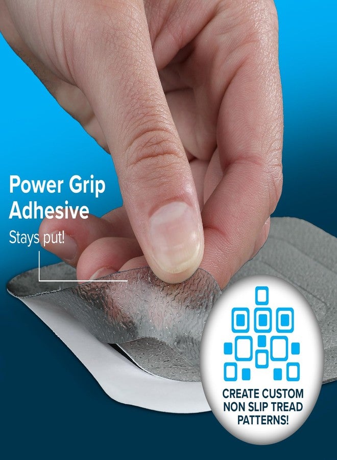 SlipX Solutions Square Adhesive Anti-Slip Safety Treads, Reliable Grip for Bathtubs, Showers, Stairs & More, Power Grip Floor Grips (21 Count, Gray) Design Your Own Pattern - Image 5