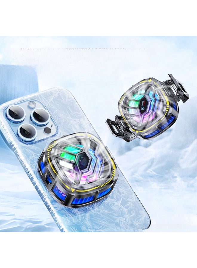 2025 TL07 Can Turn Off The Lights Icing Mobile Phone Radiator Semiconductor Refrigeration Magnetic Suction Mute Thin And Light-Product Color:Tl07 Black Ice Style  - Image 4