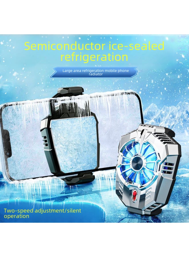2025 TL07 Can Turn Off The Lights Icing Mobile Phone Radiator Semiconductor Refrigeration Magnetic Suction Mute Thin And Light-Product Color:Tl07 Black Ice Style  - Image 2