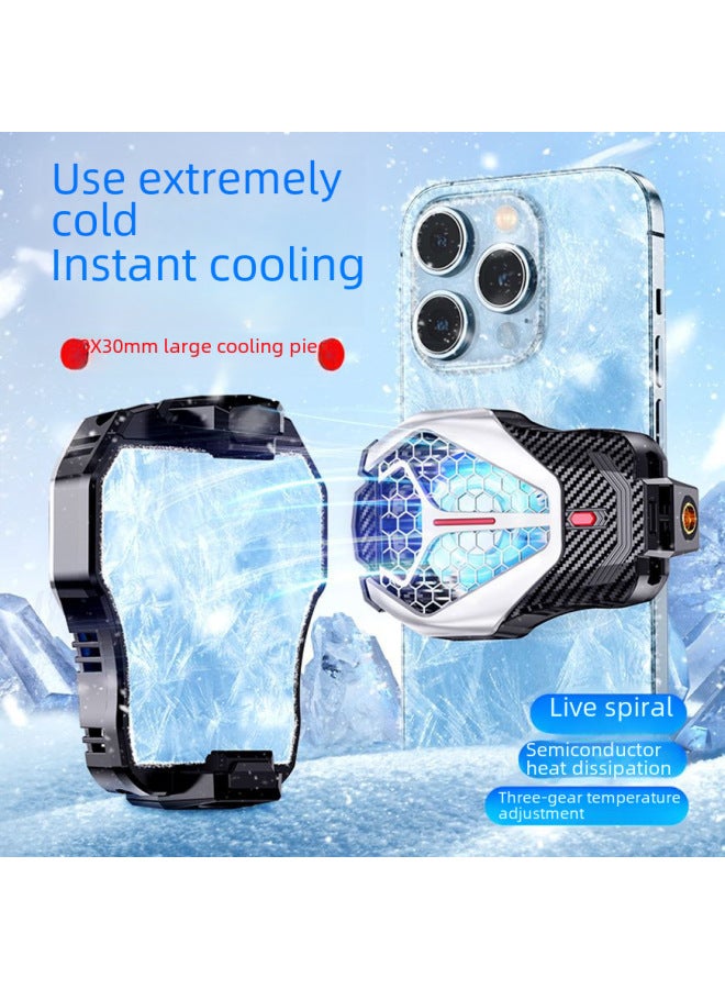 2025 TL07 Can Turn Off The Lights Icing Mobile Phone Radiator Semiconductor Refrigeration Magnetic Suction Mute Thin And Light-Product Color:Tl07 Black Ice Style  - Image 5