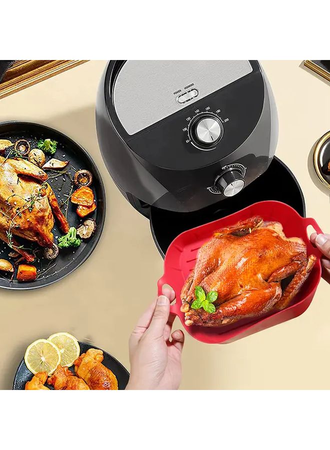 2pcs Square Non Stick Reusable Air Fryer Baking Mats Dishwasher Safe - Image 4