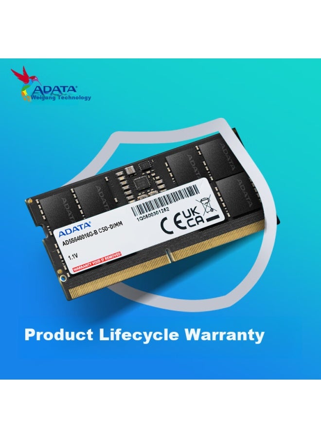 ADATA ذاكرة لابتوب أدايتا 16 جيجابايت DDR5 6400 ميجاهرتز CSODIMM بلومينغ ديبسيك هاردوير - Image 2