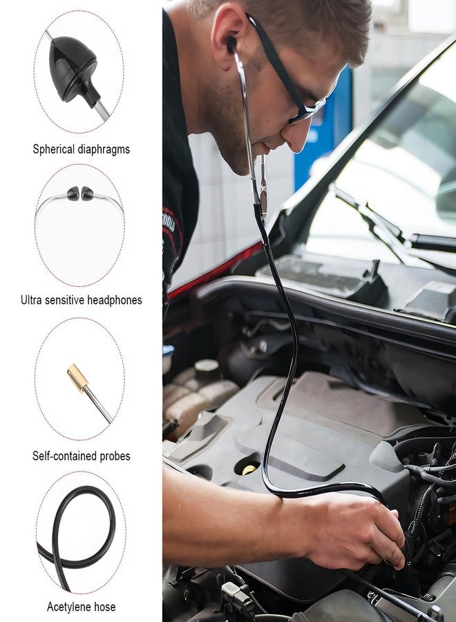 DXNQ Automotive Engine Stethoscope, Automotive Mechanics Stethoscope Kit Hearing Tool with Extended Probe, Engine Diagnostic Tool for Cars Trucks Motorcycles, Car Accessories (1 PCS) - Image 4
