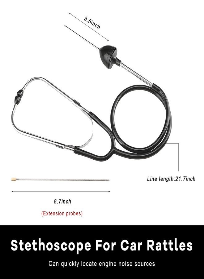 DXNQ Automotive Engine Stethoscope, Automotive Mechanics Stethoscope Kit Hearing Tool with Extended Probe, Engine Diagnostic Tool for Cars Trucks Motorcycles, Car Accessories (1 PCS) - Image 2