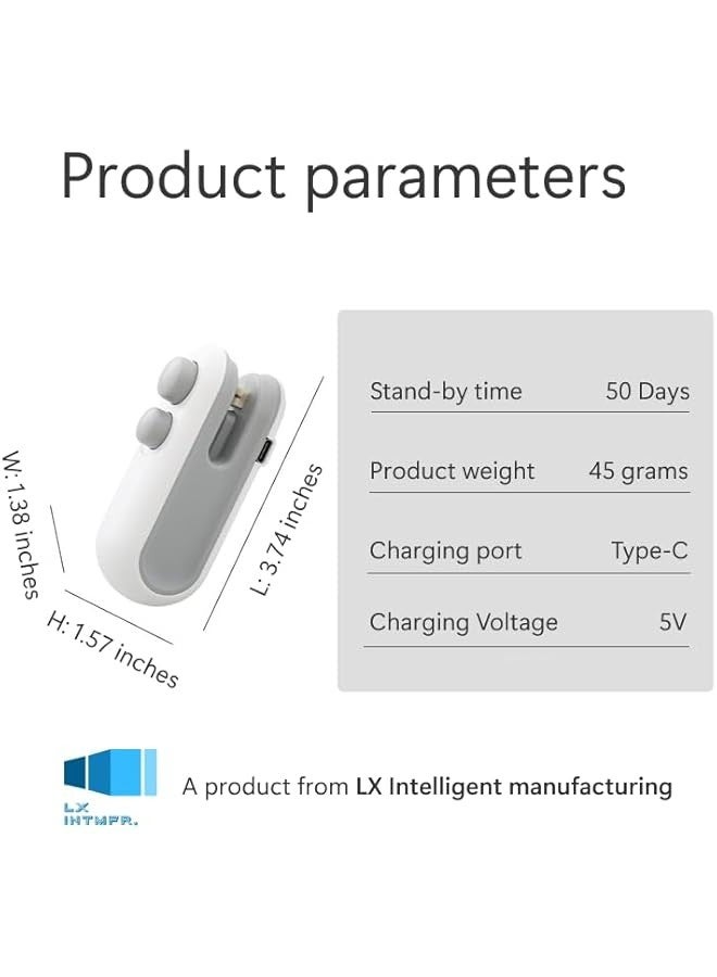 USB-C Rechargeable Mini Bag Sealer with Cutter, Magnet - 2 in 1 Heat Seal Resealer for Snack Bags - Image 5