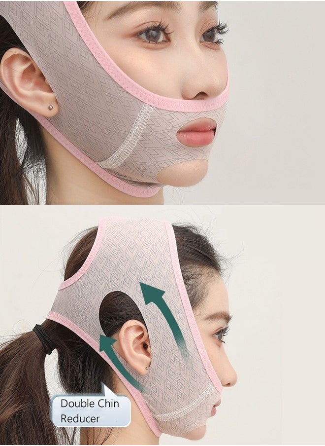 DUNISO - Facial Lifting Slimming Belt, V-Line Chin Cheek Lift Up Band, Chin Up Patch Double Chin Reducer, Anti Wrinkle Lifting Chin Correction Belt Strap for Women Men - Image 1