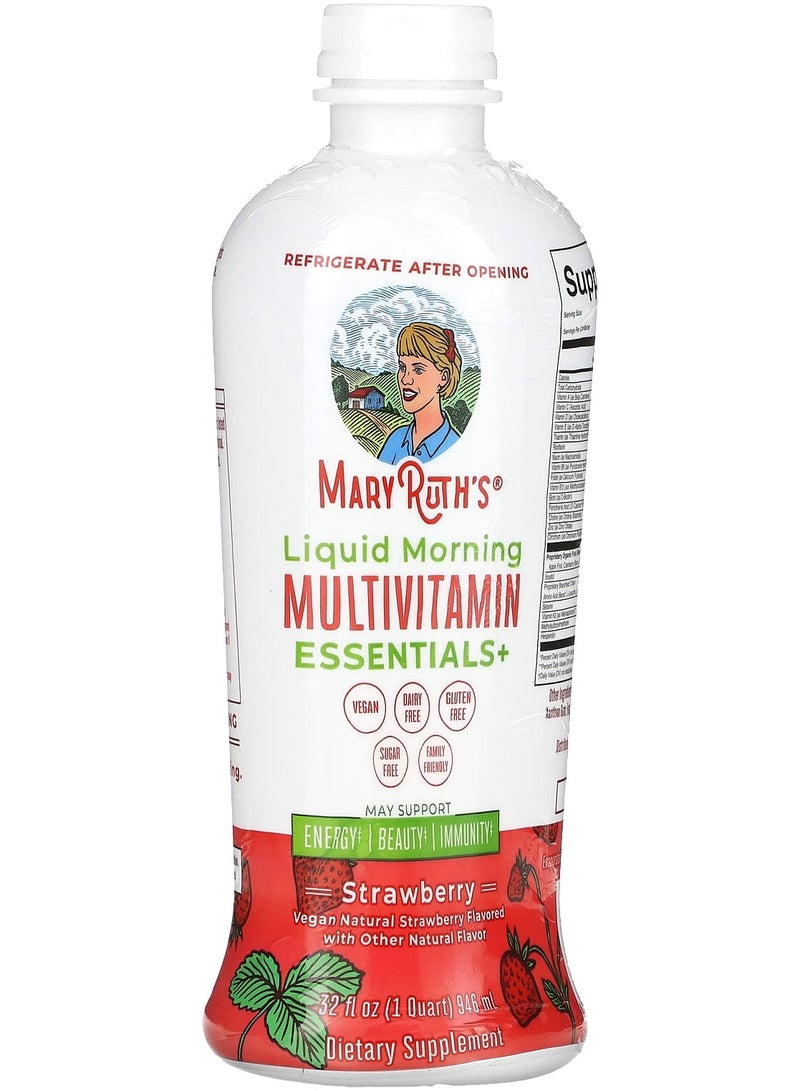 Liquid Morning Multivitamin Essentials+, Strawberry, 32 fl oz (946 ml)