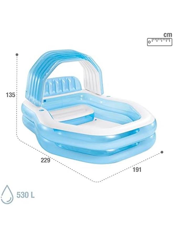 Swim Center Sun Shade Family Swimming Pool 229 Cm X 191 Cm X 135 Cm Size