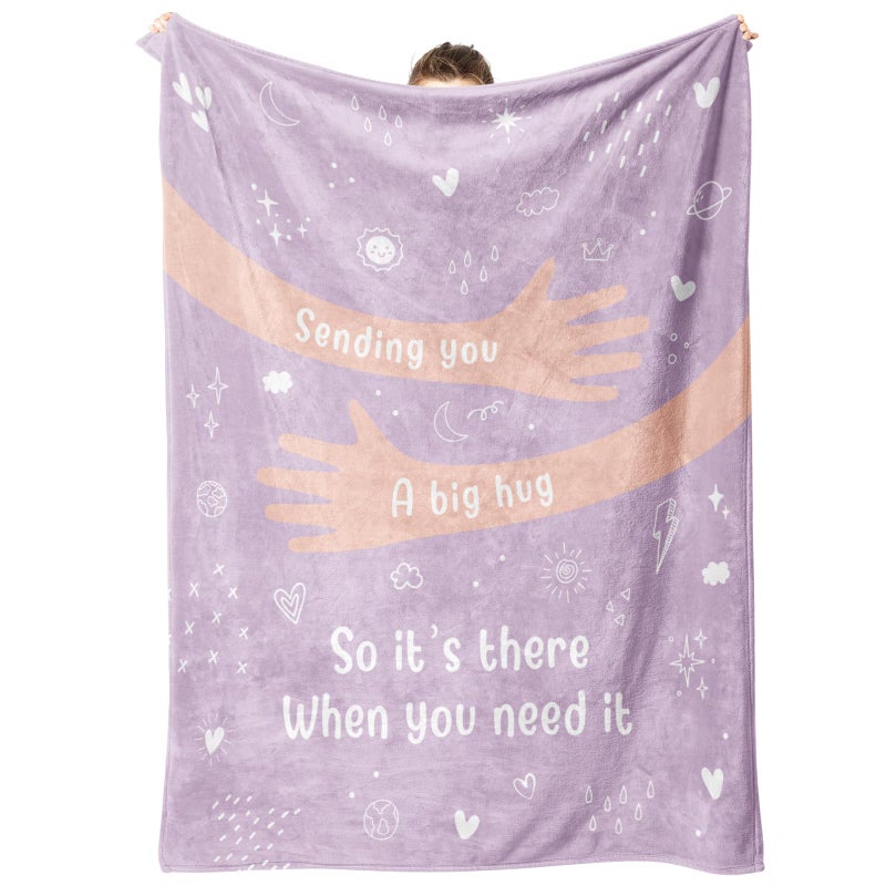 Afterprints Get Well Soon Gifts for Women Men HugHealing Blanket Thinking of YouCancer CareSympathyAfter Surgery Gifts for Friends Sister Coworkers Soft Throw Blankets 50 x 60 - Image 2