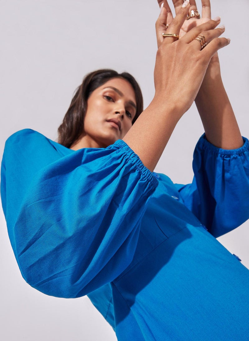 The Label Life V-Neck Button-Down Mini Dress - Image 3