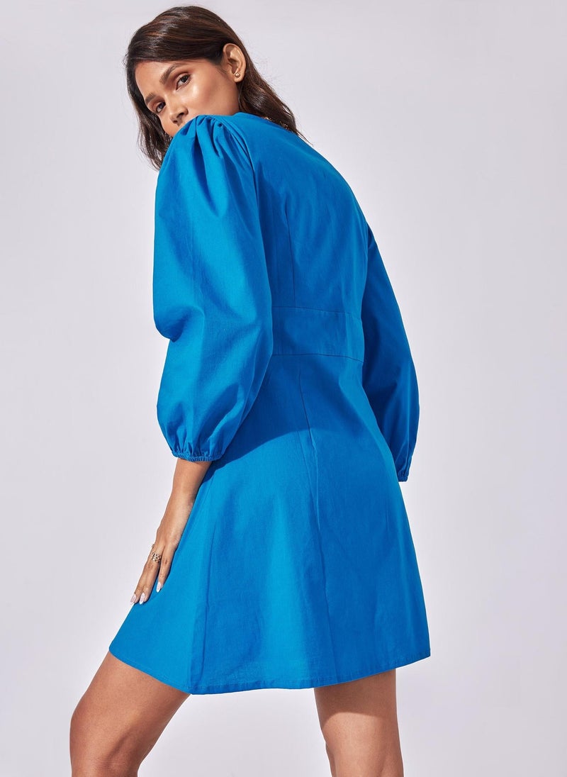 The Label Life V-Neck Button-Down Mini Dress - Image 5