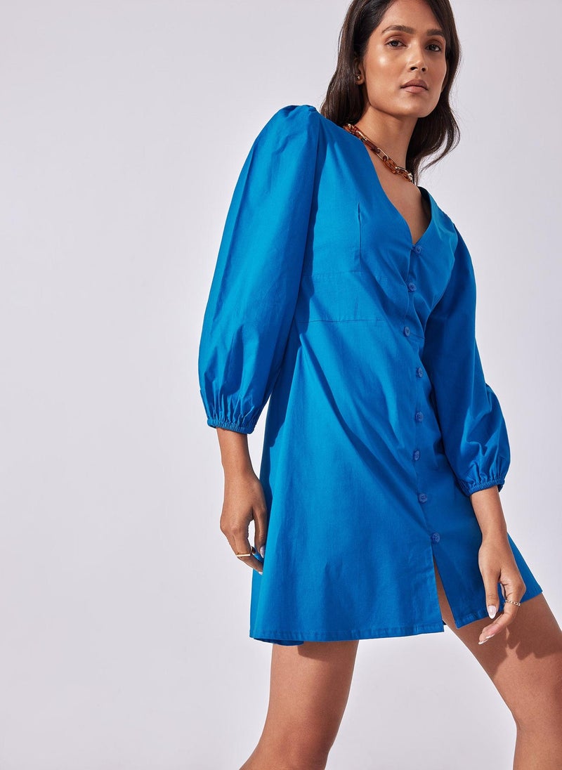 The Label Life V-Neck Button-Down Mini Dress - Image 4