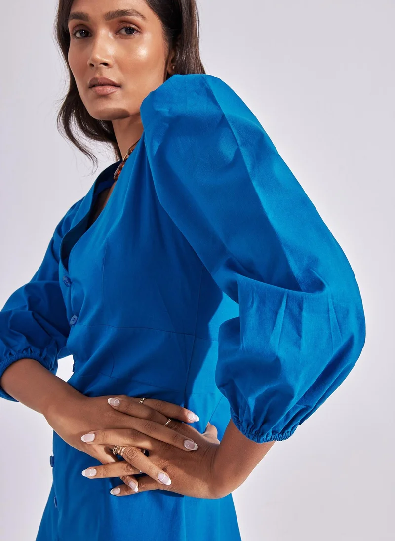 ذا ليبل لايف V-Neck Button-Down Mini Dress