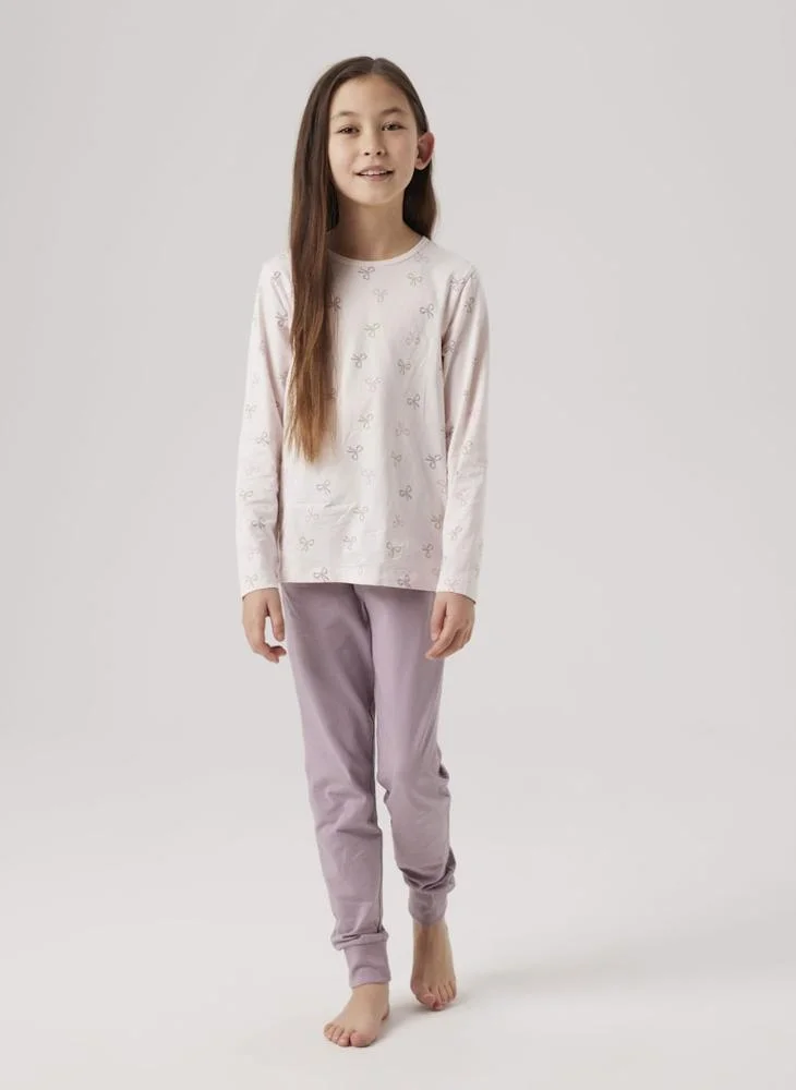 نيم ات Kids Bow Printed Pyjama Sets