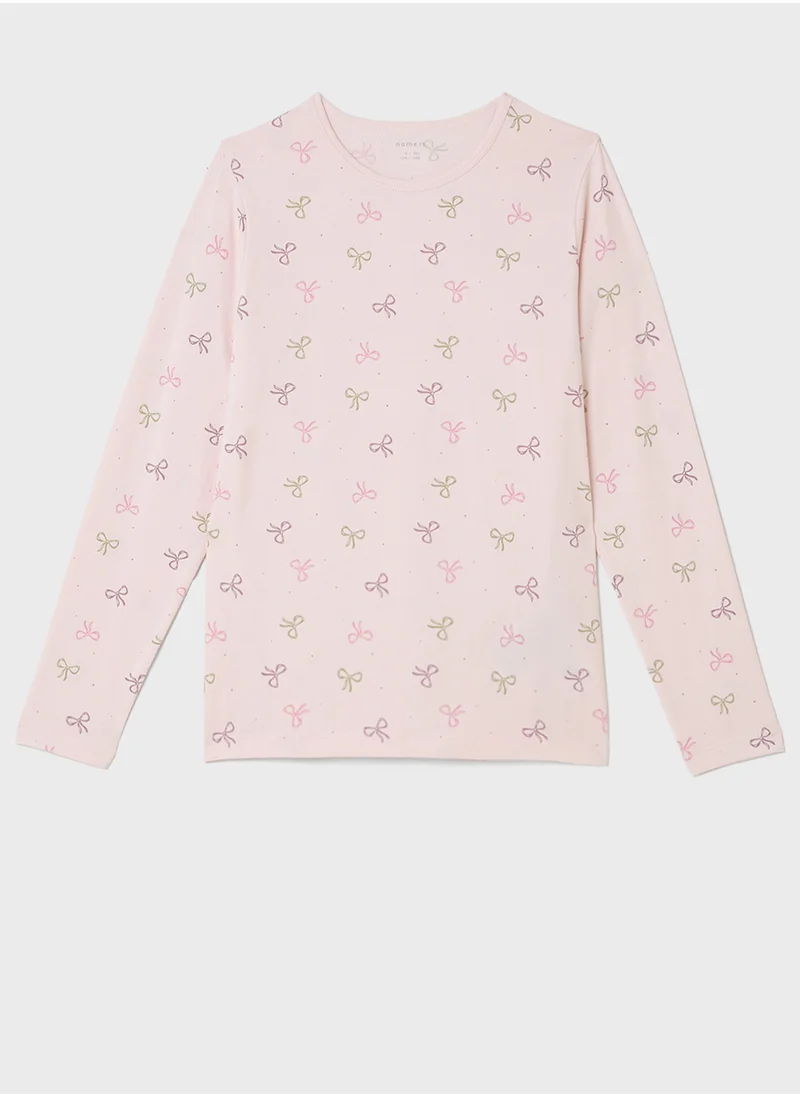 نيم ات Kids Bow Printed Pyjama Sets