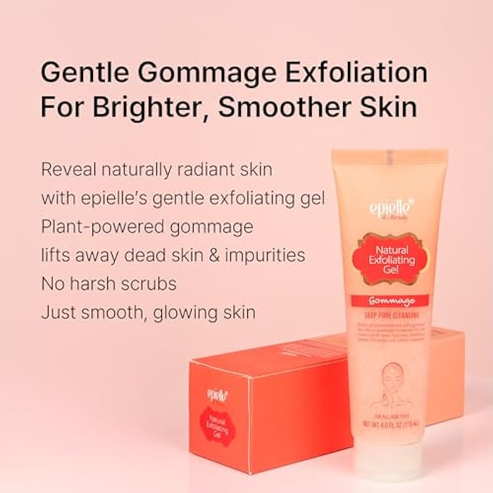Epielle Gommage Peeling Gel | Gentle Exfoliating Face Scrub for Clear and Radiant Skin | Skin Brightener + Dead Skin Remover | 4.0 fl.Oz (118ml) | 2 pack | Exfoliator - Image 3