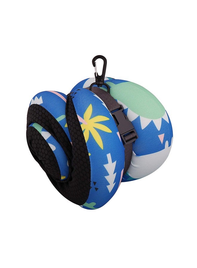 Viaggi Inova Printed U Shaped Pillow Memory Foam Travel Neck Pillow, Neck Pain Relief Comfortable Super Soft Cervical Pillow - Blue - Image 5