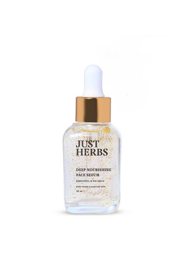 Just Herbs Face Serum | 24K Gold, Bakuchiol | Anti-ageing Face Serum for Women | Instant Hydration - 30ml - Image 1