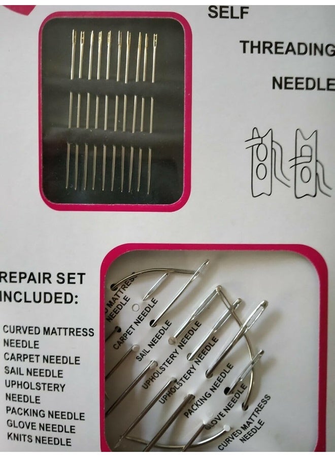 Kingbird KING BIRD Multi Used Needles, 18pcs, Self Threading Needles - Image 2