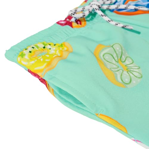 Durio Boys Quick Drying Swim Trunks Shorts Summer Swimsuit Swimwear Green Donuts 10-12 Years - Image 3