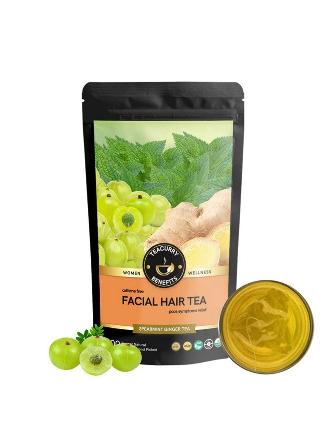 TEACURRY Facial Hair Removal Tea (1 Month Pack | 100 Grams) - Helps with Facial Hair Removal and Unwanted Hair Removal - Image 1