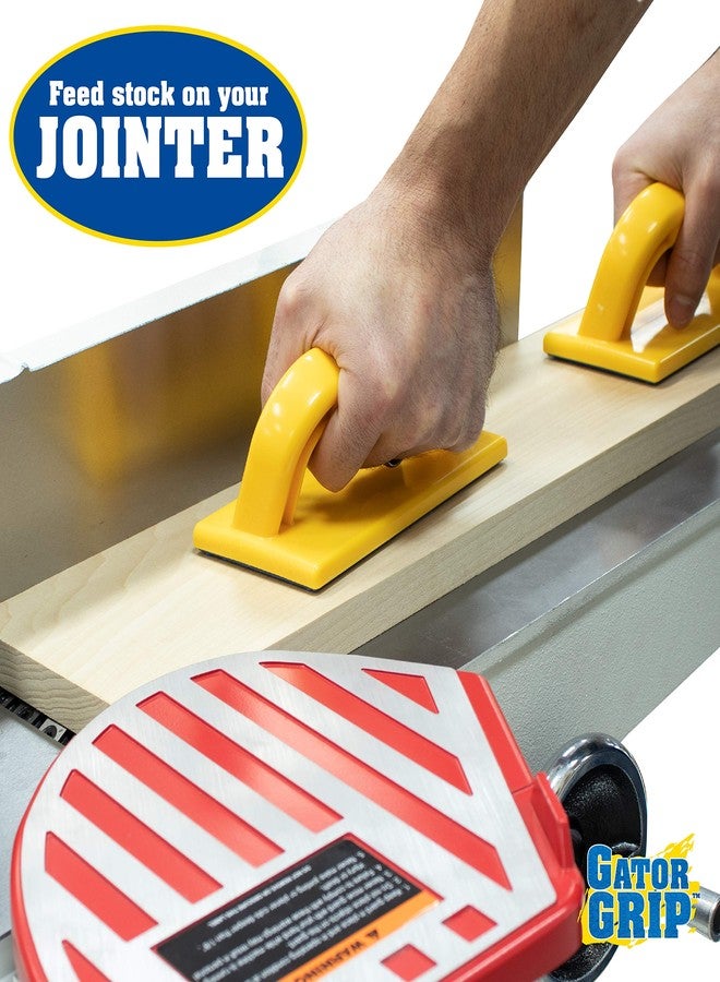 Fulton Gator Grip Safety Push Block for Table Saws And Router Tables, 2 Pack, Rubber Podular Pattern for Superior Gripping Power, Router, Jointer, Shaper, Bandsaw, Woodworking Table Saw Push Block Set - Image 4