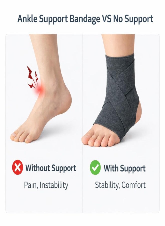Dr Helix Ankle Binder Grey for Ankle Stability | Stretchable Elastic Support Wrap for Swelling Control, Joint Protection and Secure Daily Fit (Size - M, Grey) - Image 4