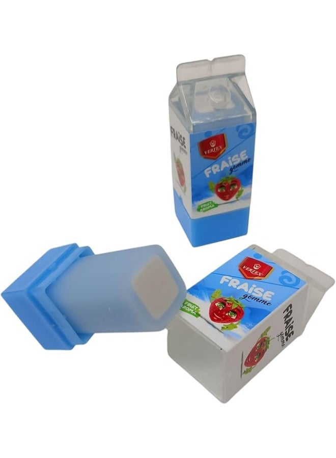 Vertex Juice Box Eraser With Lid - Light Blue