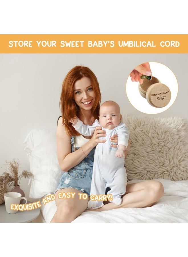 Thootyriaf Wooden Baby Fetal Hair/Umbilical Cord Memorial Box - Carved Memorial Box for Newborn Christening Baby Gift - Image 3