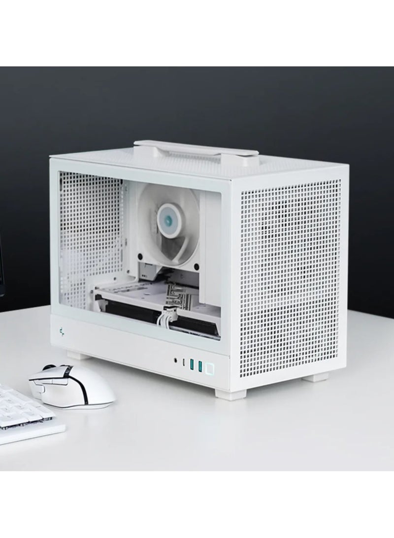 DEEPCOOL PORTABLE MINI BUDGET GAMING OR WORKSTATION ITX DESKTOP PC BLACK: AMD Ryzen 7 | RX 570 OC 8GB GRAPHICS| 16GB RAM | 1TB SSD NMVE/SATA | Windows 10 | WIFI BT READY RGB - Image 1