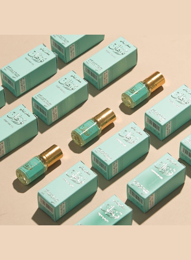 Banafa 60 Pieces Nurhan Green Perfume Oil 3 ml - Image 3