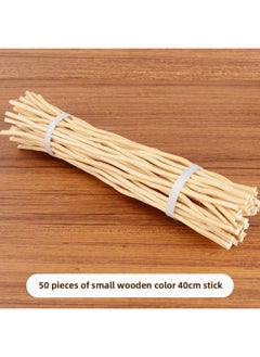 Branch Trunk Decoration Landscape Creative Diy Handmade Model Material Log Small Stick Round Wood Chip Solid Wood Photo Frame-Color:Log Color Sticks 50 About 40cm High