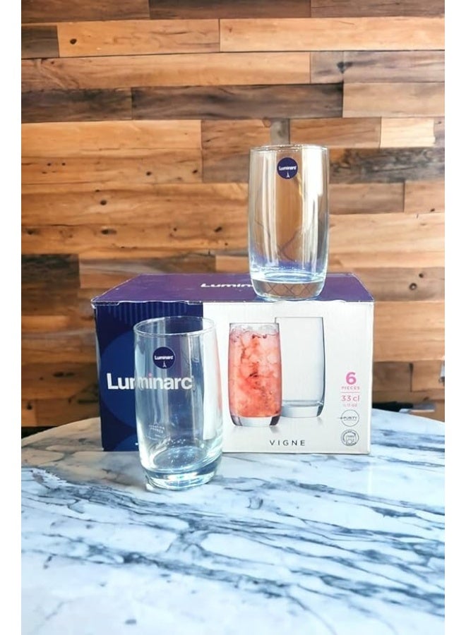 Luminarc Glass cups for serving drinks, juices, and water. High-quality glass material. Very convenient for your home and suitable for serving on the dining table. - Image 4