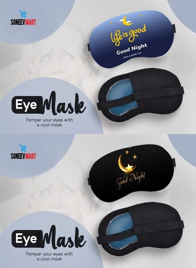 SONEEV MART Pack of 2 Gel Eye Masks | Reusable Cold Therapy for Puffy Eyes, Dark Circles & Headache Relief | Soothing Relaxation & Stress Relief Eye Mask - Image 2