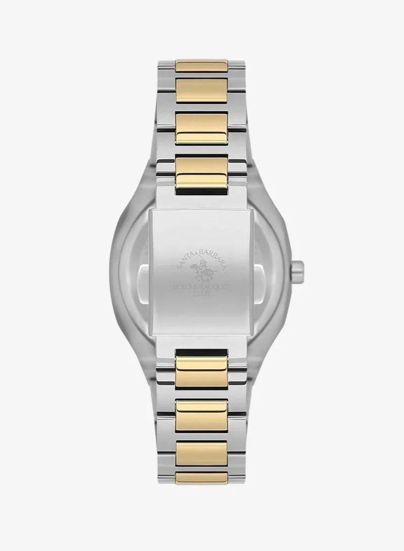 SANTA BARBARA POLO & RACQUET CLUB Santa Barbara Polo & Racquet Club - Women's Watch | Stainless Steel Band with Steel Case | Analog | Square Dial | Mineral Glass | Japanese Quartz | Water Resistance 50 Meters