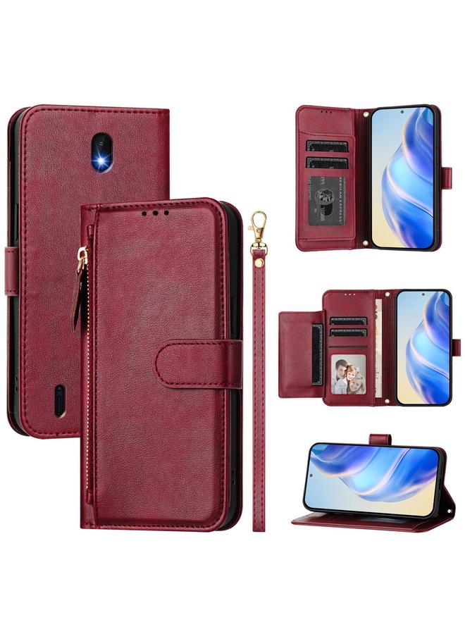 S-TOP Case For Nokia C01 Plus / C1 2nd Edition Multi-Card Slots Zipper Wallet Leather Phone Case - Image 1