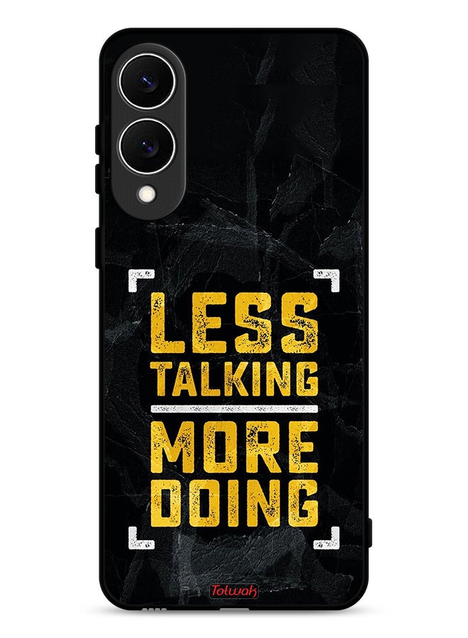 Tolwak Samsung Galaxy S25 Edge Protective Case Cover Less Talking More Doing - Image 1