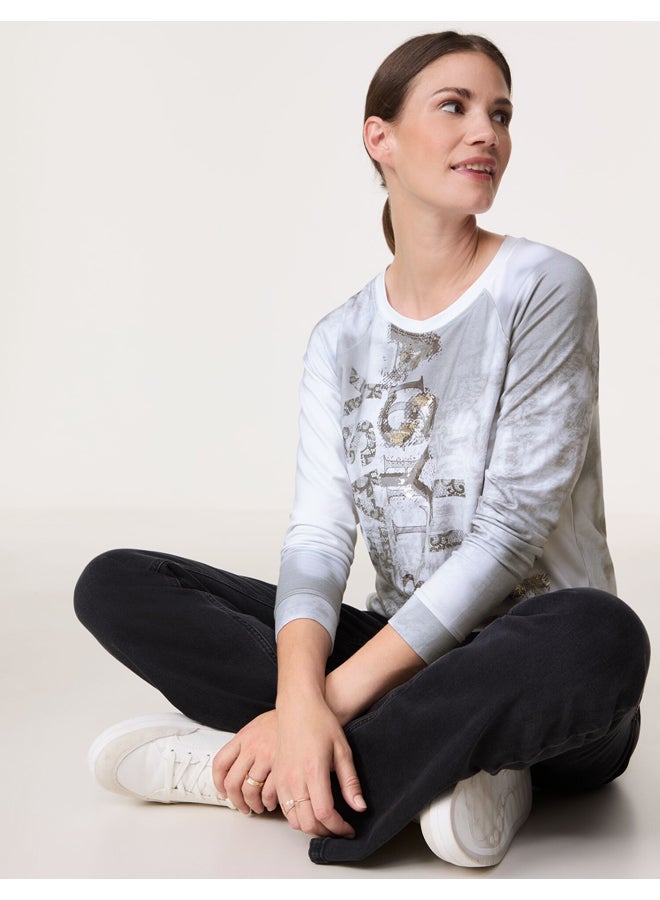 GERRY WEBER Letters Printed Long Sleeve T-Shirt  - Image 5