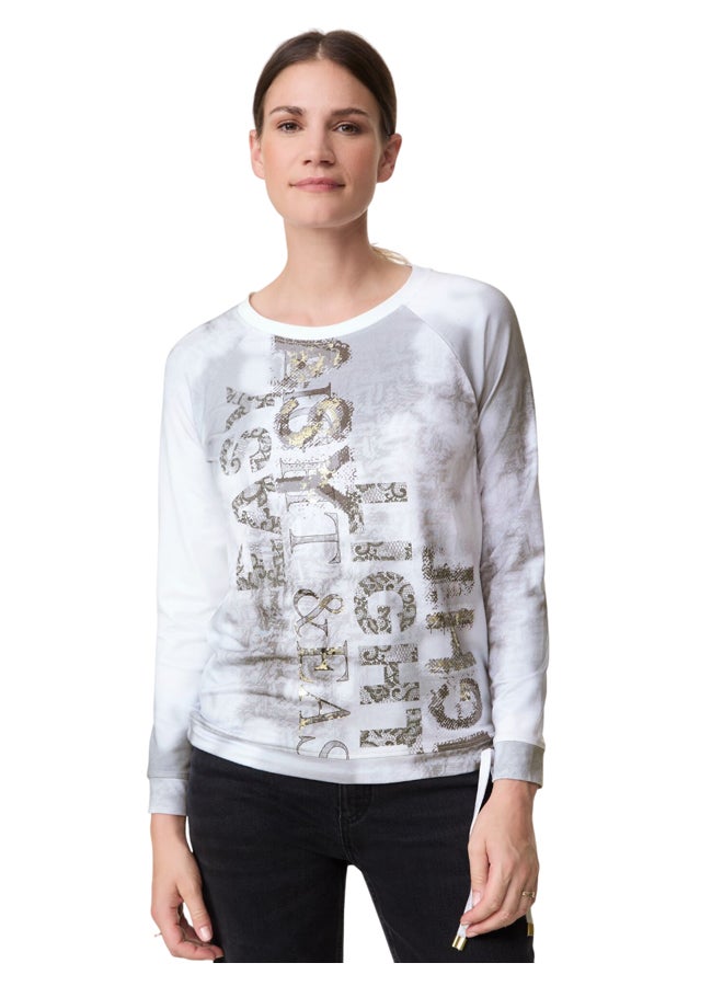 GERRY WEBER Letters Printed Long Sleeve T-Shirt  - Image 1