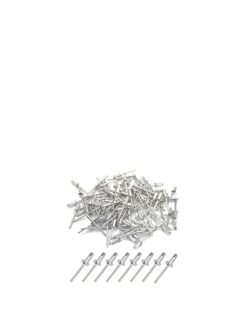 AQSON 3.2mm x 10mm Alloy Rivets, 100 Pack – Rivets for Metal, Blind Rivet, Dome Head Rivet, Aluminium Body and Steel Mandrel Pop Rivets for Tinplate, Metal Fastening, Leather – Push Rivets - Image 5